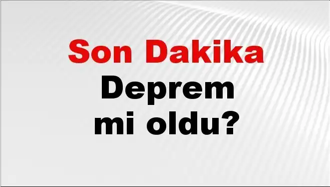 Tekirdağ'da Şok Bir Gelişme: Deprem Mi Oldu?